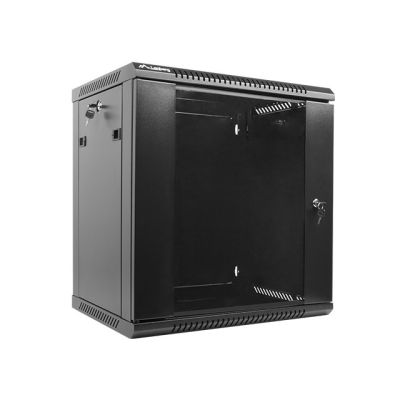 Szafa rack Lanberg WF01-6412-10B (12U; 635mm / 600mm / 450 mm; wisząca; Szklane; 19''; kolor czarny)