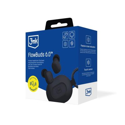 10. Słuchawki bezprzewodowe TWS 3mk FlowBuds 6.0 - czarne
