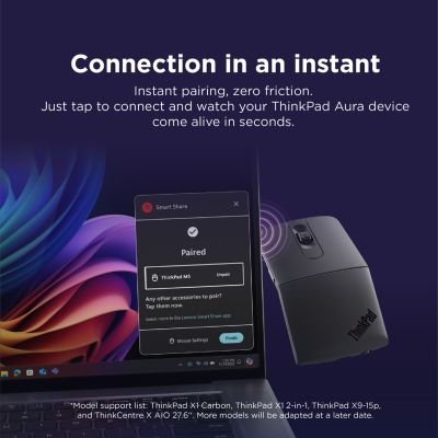 3. Lenovo 4Y51T62792 myszka Uniwersalne Oburęczny Bluetooth IR LED 4000 DPI