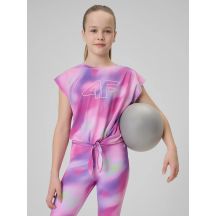 Crop-top sportowy szybkoschnący dziewczęcy 4F 4FJRSS26TFTSF2387-90A