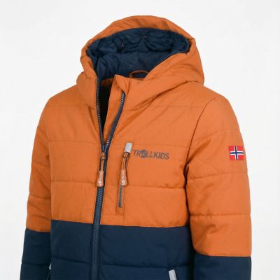 5. Kurtka narciarska dziecięca Trollkids Kids Hemsedal Snow Jacket XT zimowa wodoodporna pomarańczowa  (513-176)