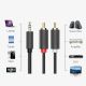7. Kabel Ugreen AV102 10772 3,5 mm mini jack (męski) / 2RCA (męski) 1m - szary