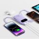 5. Powerbank Baseus EnerFill FC21 Qpow 3 Ultra 20000mAh 22.5W z wyświetlaczem cyfrowym z dołączonym kablem - fioletowy