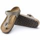 4. Japonki męskie szare Birkenstock Gizeh Birko-Flor Nubuck Stone regular szerokie (43391)