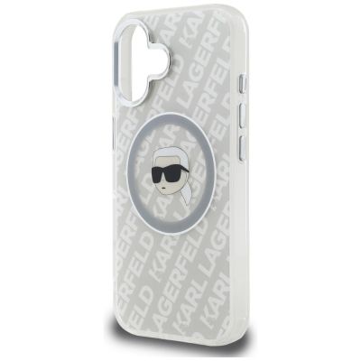 6. Etui Karl Lagerfeld IML Karl Head Logo MagSafe na iPhone 16 - szare