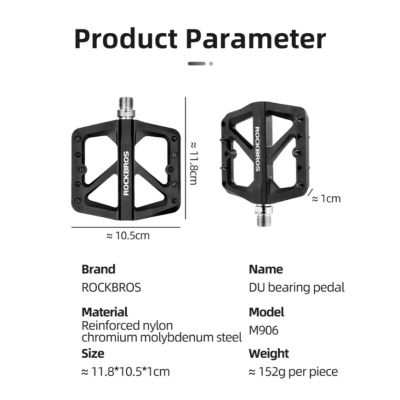 2. Rockbros pedały rowerowe czarne