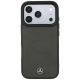 3. Etui Mercedes Leather Mesh with Bow Line MagSafe na iPhone 18 Pro Max / 17 Pro Max - ciemnoszare