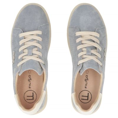 4. Skórzane półbuty damskie niebieskie Filippo DP6738