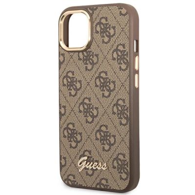 6. Etui Guess 4G Vintage Gold Logo na iPhone 14 Plus - brązowe