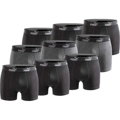 Puma bokserki majtki męskie 9-Pack czarne szare wygodne bawełna