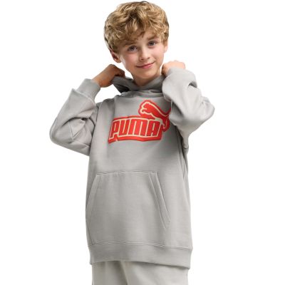 Bluza dla dzieci Puma ESS Logo Lab Relaxed Hoodie szara 694674 63