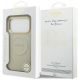 8. Etui Guess Peony Hot Stamp MagSafe na iPhone 17 Pro - beżowe