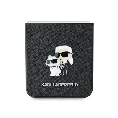 5. Etui Karl Lagerfeld Saffiano Metal Pin na Samsung Galaxy Z Flip 6 - czarne