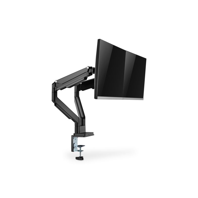 16. Ramię biurkowe podwójne (zacisk) 2xLCD max. 32"max. 2x 9kg uchylno-obrotowe czarny
