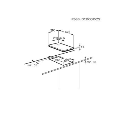 6. Electrolux EGC3322NVK płyta kuchenna Czarny Wbudowany Gaz 2 stref(y)
