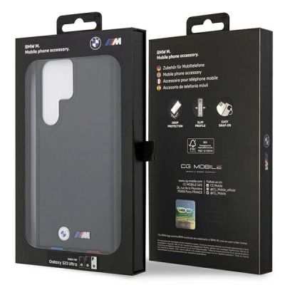 8. Etui BMW Leather Stamp Tricolor na Samsung Galaxy S23 Ultra - czarne