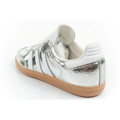 5. Adidas buty damskie sportowe Samba OG srebrne sneakersy modne skóra