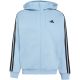 2. Bluza męska adidas Essentials 3-Stripes Fleece Full-Zip Hoodie błękitna KY4143