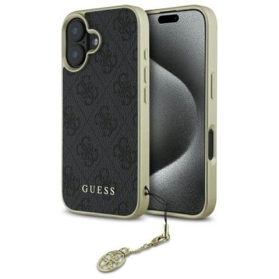 Etui Guess 4G Charms Collection na iPhone 16 - czarne