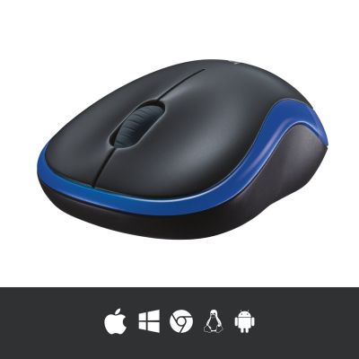 5. Mysz bezprzewodowa Logitech M185 910-002236 (optyczna; 1000 DPI; kolor niebieski)