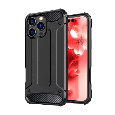2. Etui Hybrid Armor pancerne na iPhone 16 Pro Max - czarne