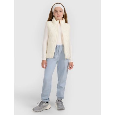 3. Bezrękawnik puchowy z wypełnieniem syntetycznym dziewczęcy 4F 4FJRAW25TVJAF323-11S