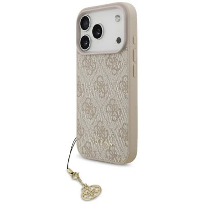 Etui Guess 4G Charms Collection MagSafe na iPhone 17 Pro - różowe