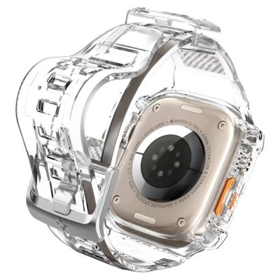 11. Etui z paskiem Spigen Rugged Armor Pro na Apple Watch Ultra (49 mm) - przezroczyste