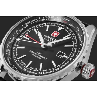 4. Zegarek Męski SWISS MILITARY HANOWA Afterburn GMT SMWGB0003201 + BOX