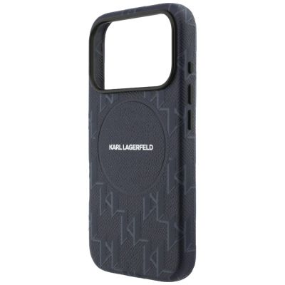 6. Etui Karl Lagerfeld Monogram logo MagSafe na iPhone 17 Pro Max - niebieskie