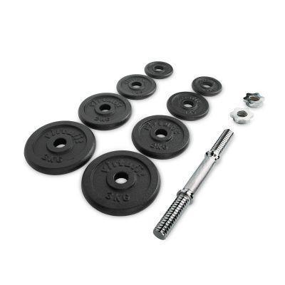 16. VIRTUFIT REGULOWANY ZESTAW HANTLI PRO - ZESTAW SZTANGI - ŻELIWO - 1 X 15 KG