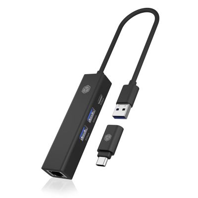 2. ICY BOX IB-HUB1439-LAN Przewodowa USB 3.2 Gen 1 (3.1 Gen 1) Type-A Czarny