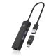 2. ICY BOX IB-HUB1439-LAN Przewodowa USB 3.2 Gen 1 (3.1 Gen 1) Type-A Czarny