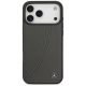 3. Etui Mercedes Leather Large Laurel Leave MagSafe na iPhone 17 Pro Max - czarno-szary