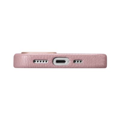 5. iCarer Litchi Premium Leather Case skórzane etui iPhone 14 Plus magnetyczne z MagSafe różowy (WMI14220711-PK)