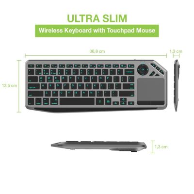 4. TECHLY BEZPRZEWODOWA KLAWIATURA DUALNA BT/RF TOUCH