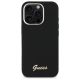 3. Etui Guess Silicone Script Metal Logo & Frame na iPhone 16 Pro Max - czarne