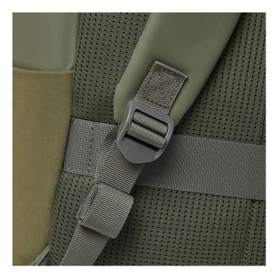 20. Rivacase Eden plecak Plecak podróżny Oliwkowy Skóra woskowana (Pull Up), Poliester, Przetworzony politereftalan etylenu (rPET)