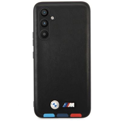 3. Etui BMW Leather Stamp Tricolor na Samsung Galaxy A54 - czarne