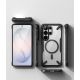 5. Etui Ringke Fusion X Magnetic MagSafe na Samsung Galaxy S26 Ultra - przezroczysto-czarne