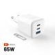 Ładowarka Fixed Mini 1x USB-A 2x USB-C 3.25 A (FIXCG65M-2C1A-WH)