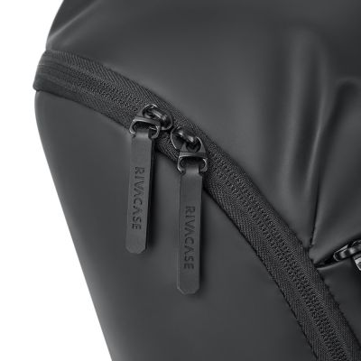 15. Rivacase Eden plecak City backpack Czarny Poliester, Skóra woskowana (Pull Up)