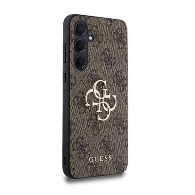 4. Etui Guess 4G Big Metal Logo na Samsung Galaxy A35 - brązowe