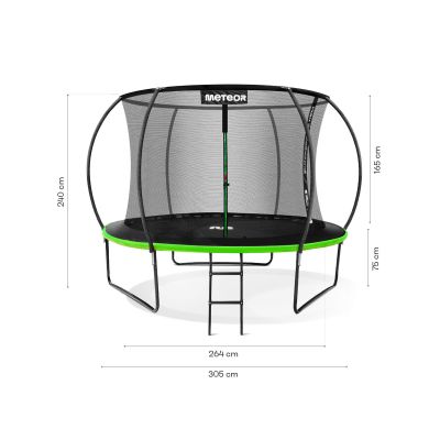 7. Trampolina Meteor TRP-10ft 305 cm zielony
