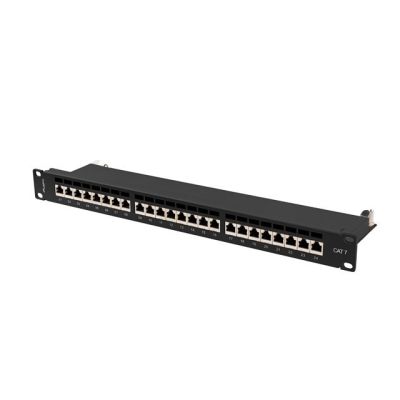 6. LANBERG PATCH PANEL 19" 24 PORT 1U KAT.7 FTP CZARNY PPS7-1024-B