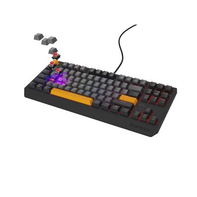 22. GENESIS Thor 230 TKL klawiatura Gaming USB + RF Wireless + Bluetooth QWERTY Czarny, Szary, Pomarańczowy