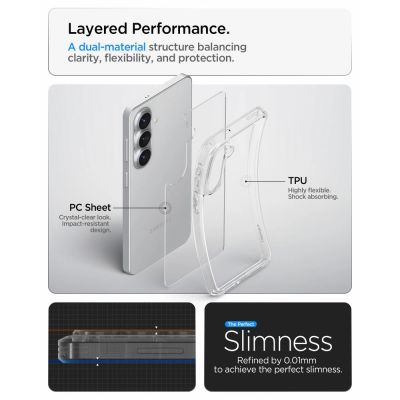7. Etui Spigen Ultra Hybrid na Samsung Galaxy S26+ - przezroczyste