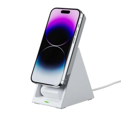4. Stacja ładująca indukcyjna 3w1 Choetech T600 15W - biała