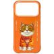 Etui Nimmy Glasses Cool Cat na iPhone 17 Pro - pomarańczowe