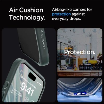 2. Etui Spigen Ultra Hybrid na iPhone 15 Pro Max - ciemnozielone